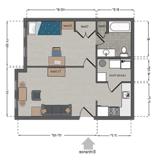 Village Apartments single floor plan